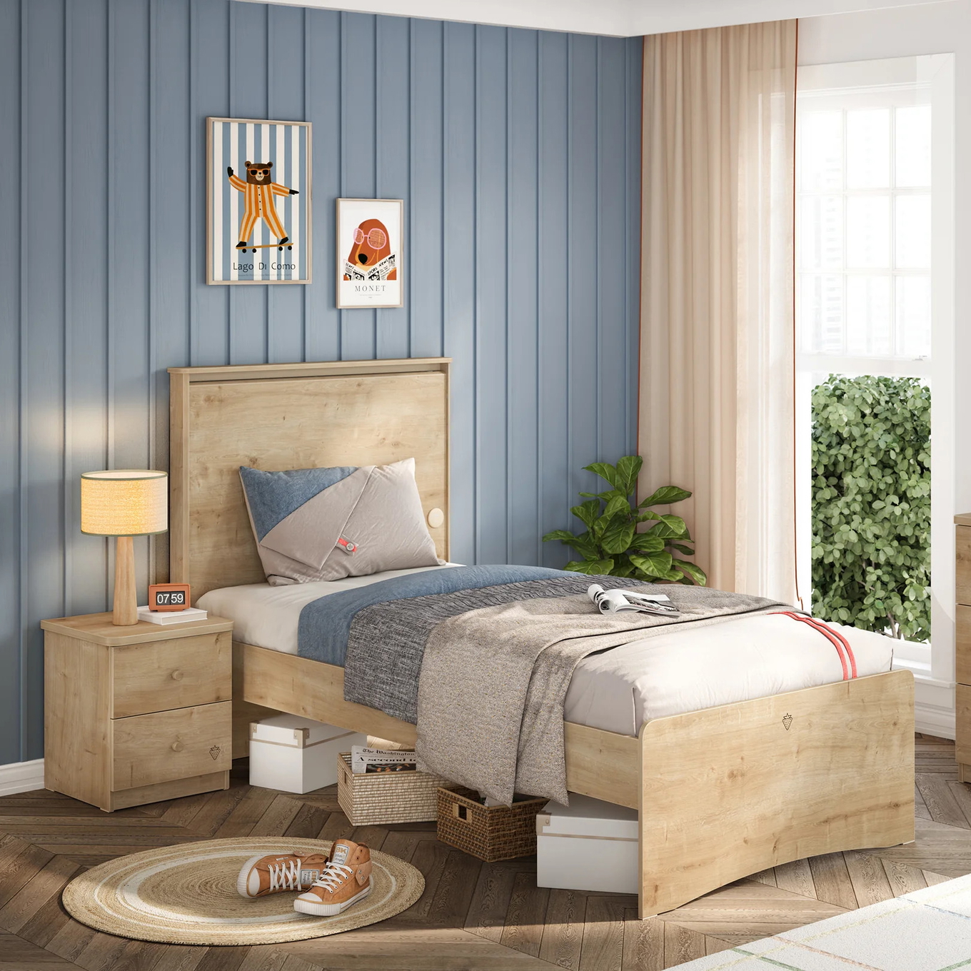 Bett Mocha mit Kopfteil Standard, 100 x 200 cm #2