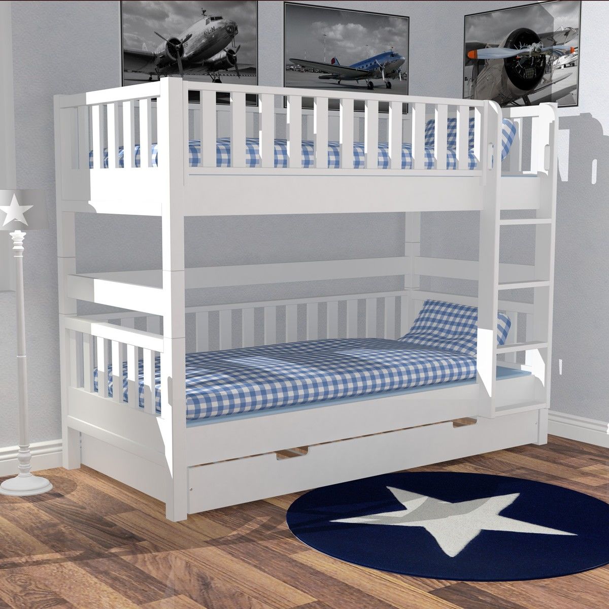 Etagenbett im skandinavischen Stil - Panda Kindermöbel