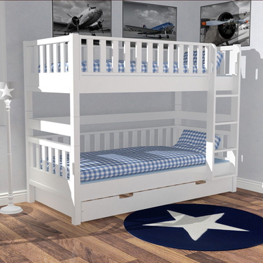 Etagenbett im skandinavischen Stil - Panda Kindermöbel