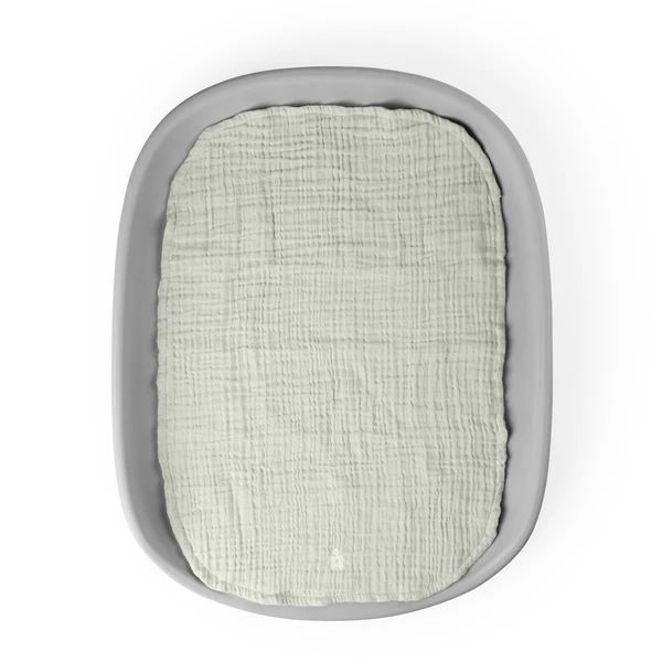 Wickelunterlage Musselin 2er Set Mintgrün 3