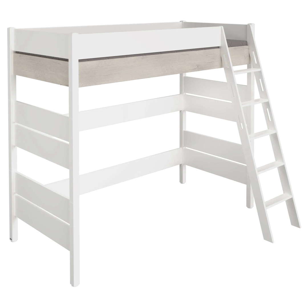 Hochbett Kira Nautik mit Schrägleiter, 90 x 200 cm