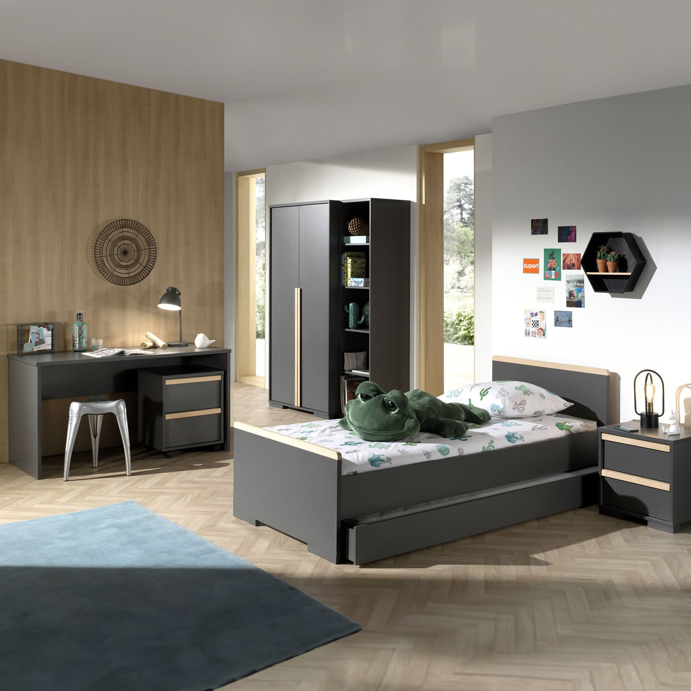 Kinderzimmer London 7-teilig Set Anthrazit, 2 #2