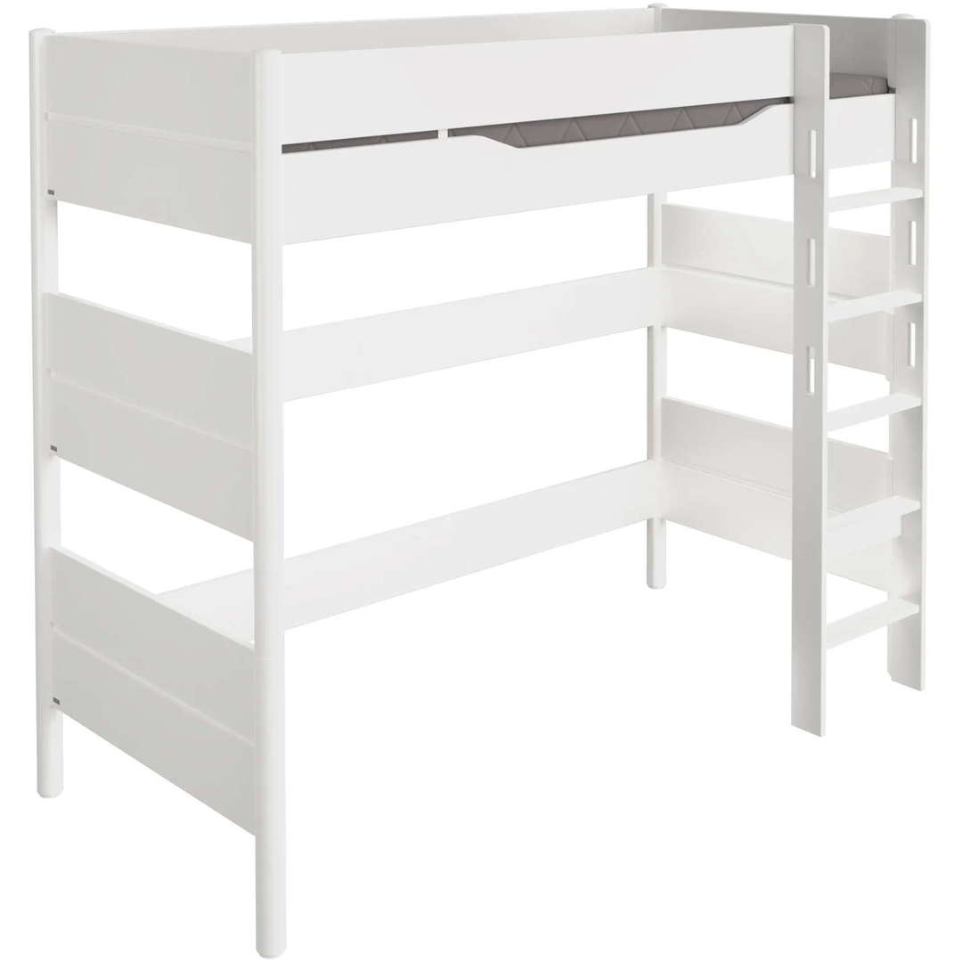 Hochbett Ylvie  mit gerader Leiter, 90 x 200 cm