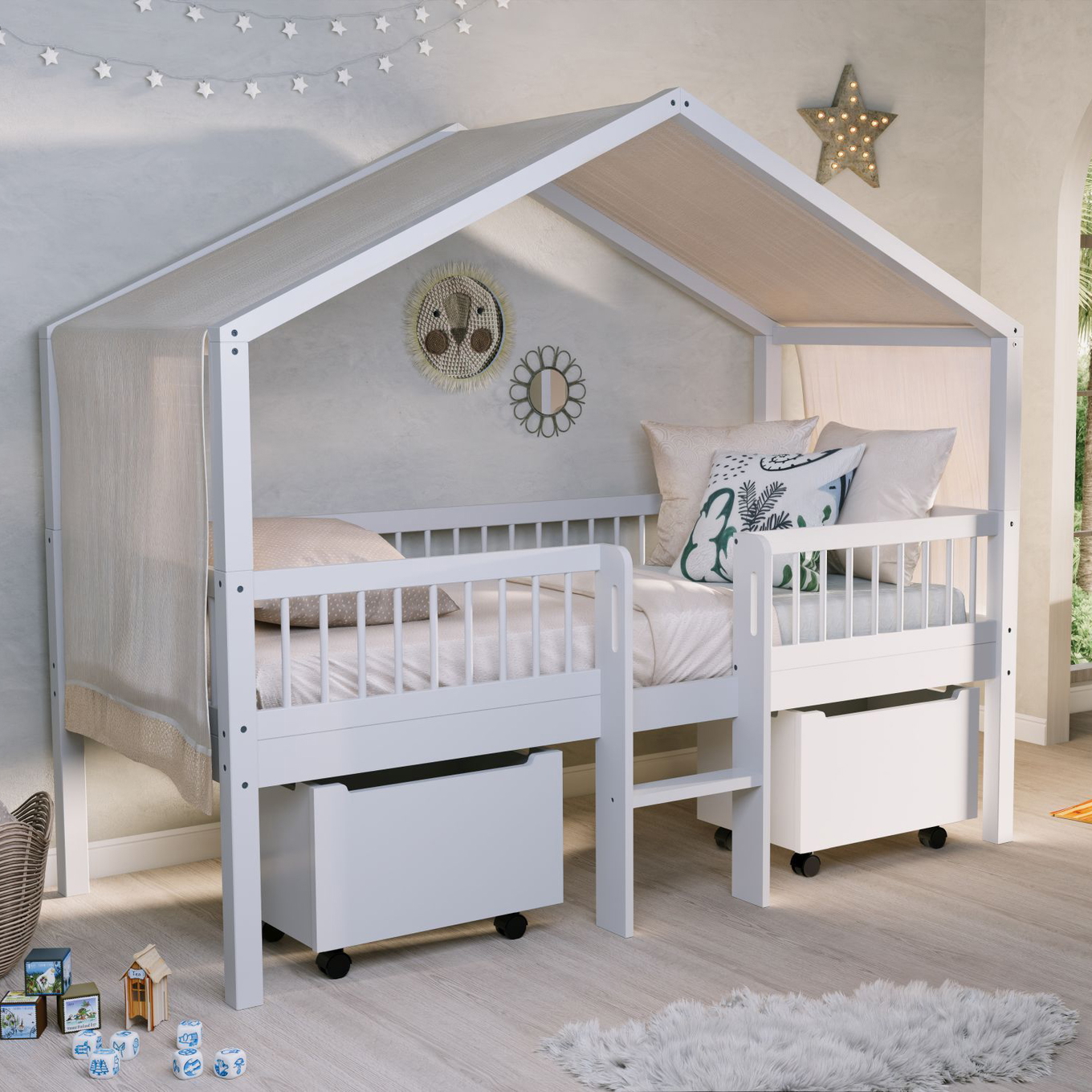 Hausbett Forrest mit Leiter 4-teilig Set #2