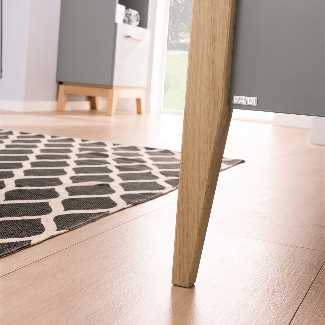 Bett Sten mit gepolstertem Betthaupt Schiefergrau Steingrau, 120 x 200 cm 4