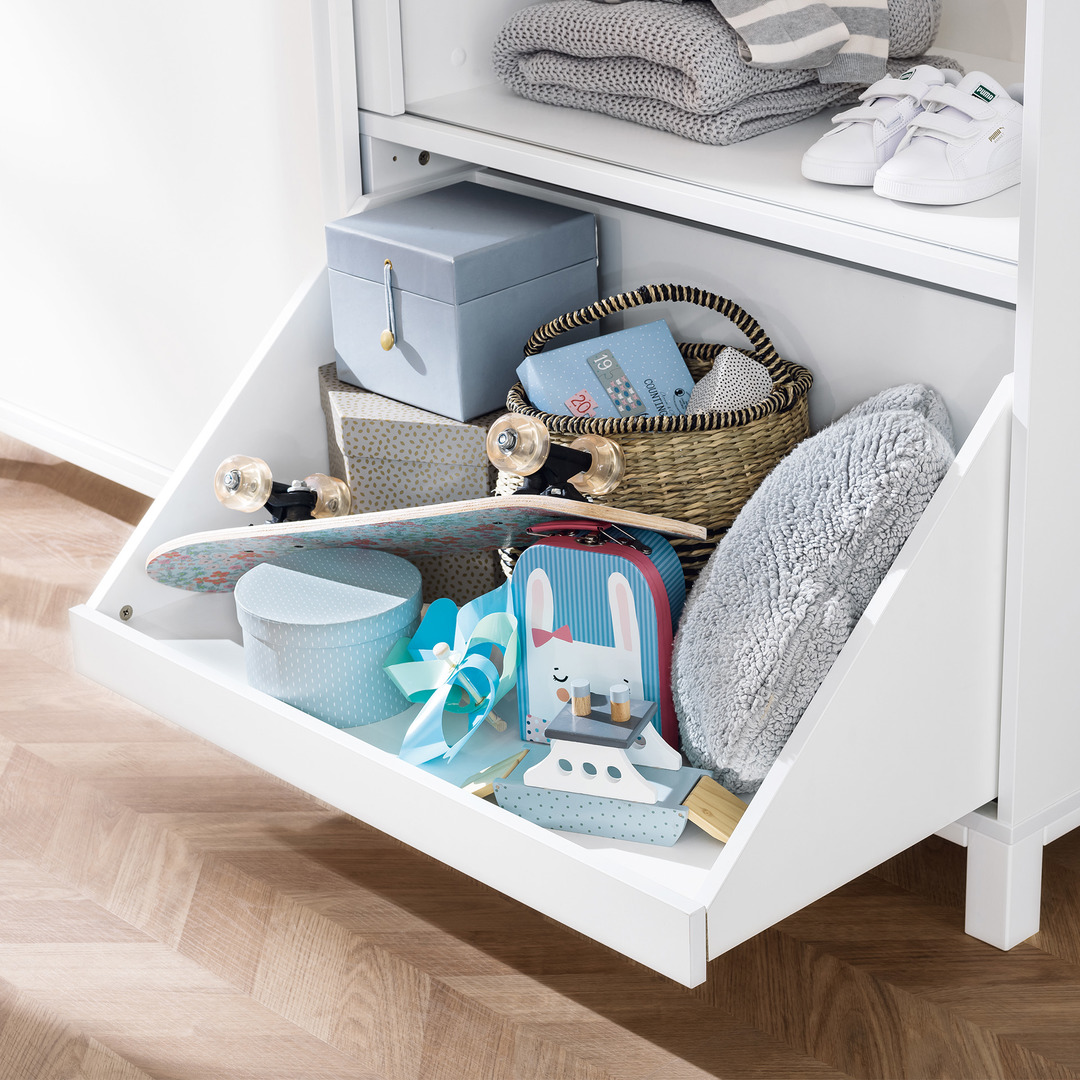 Kleiderschrank Olli mit Schiebetüren 2T2S Blau 3