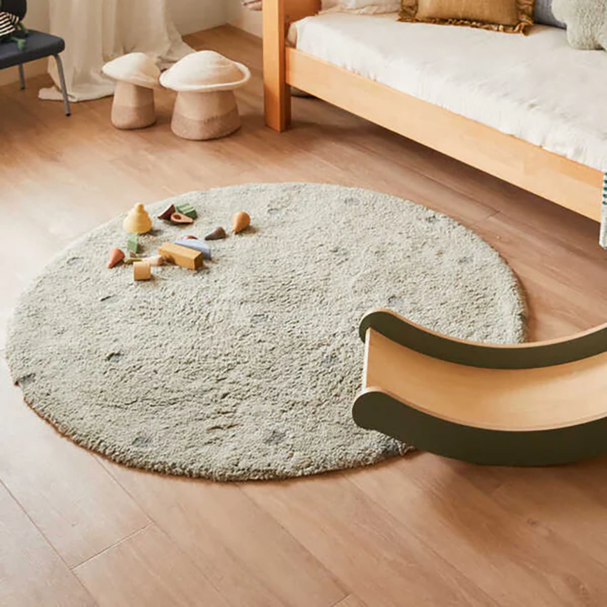 Teppich Round Dot Blau #2