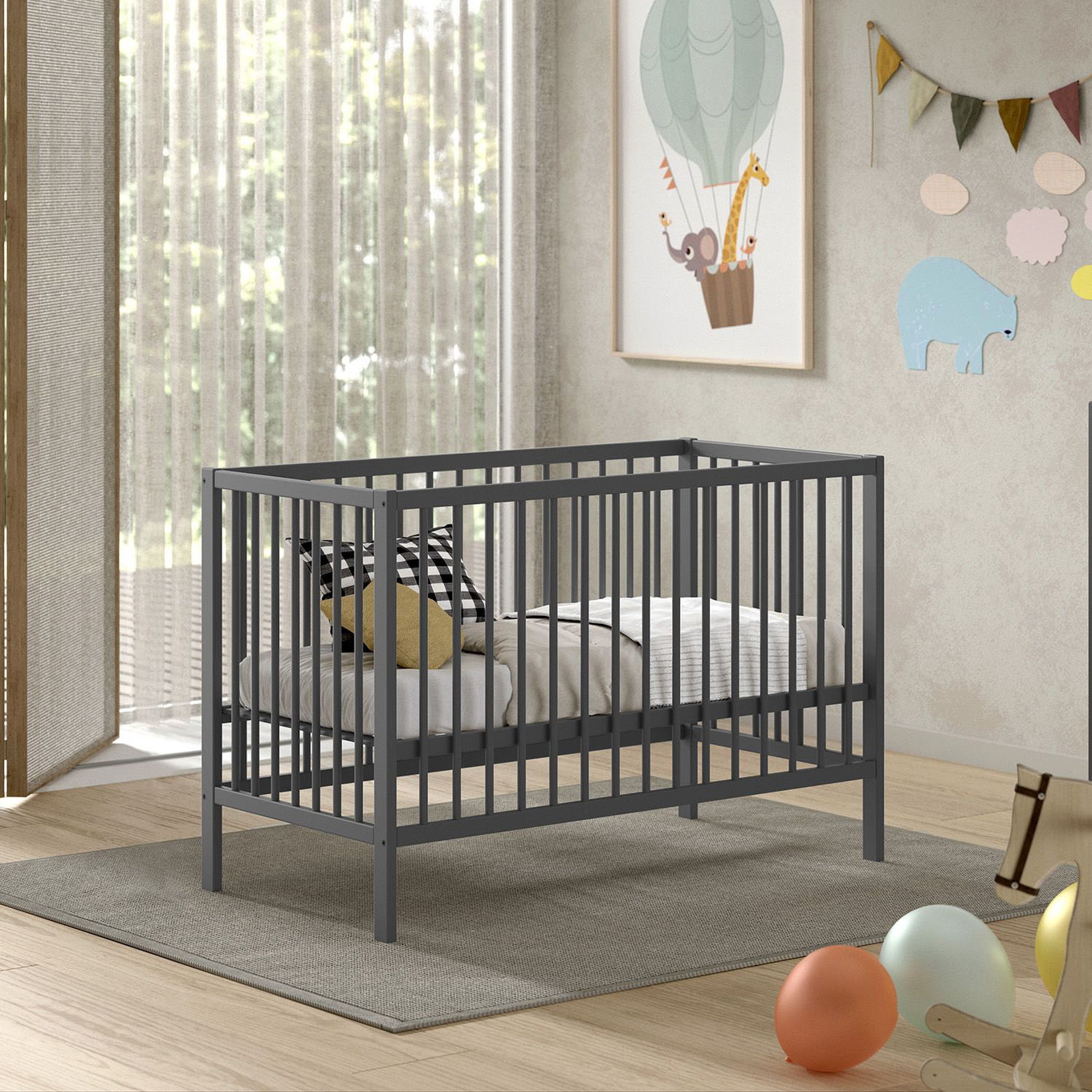 Babybett Dino 60 Anthrazit #2