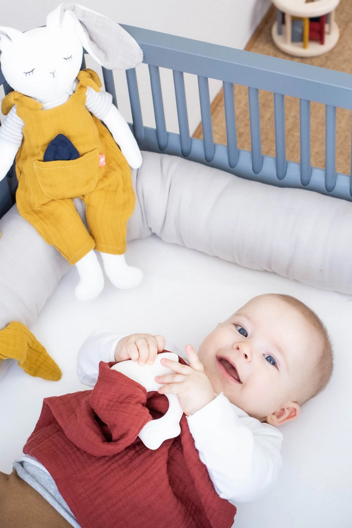 Beissring Hase mit Schmusetuch Rost 3