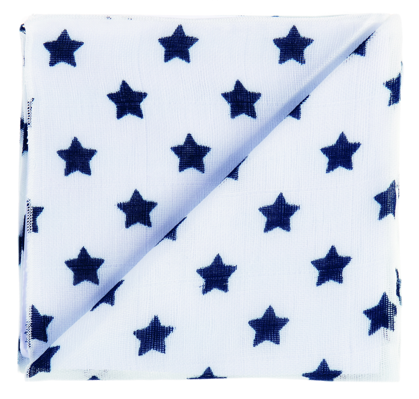 Gaze Spucktuch Weiss/Blau Sterne