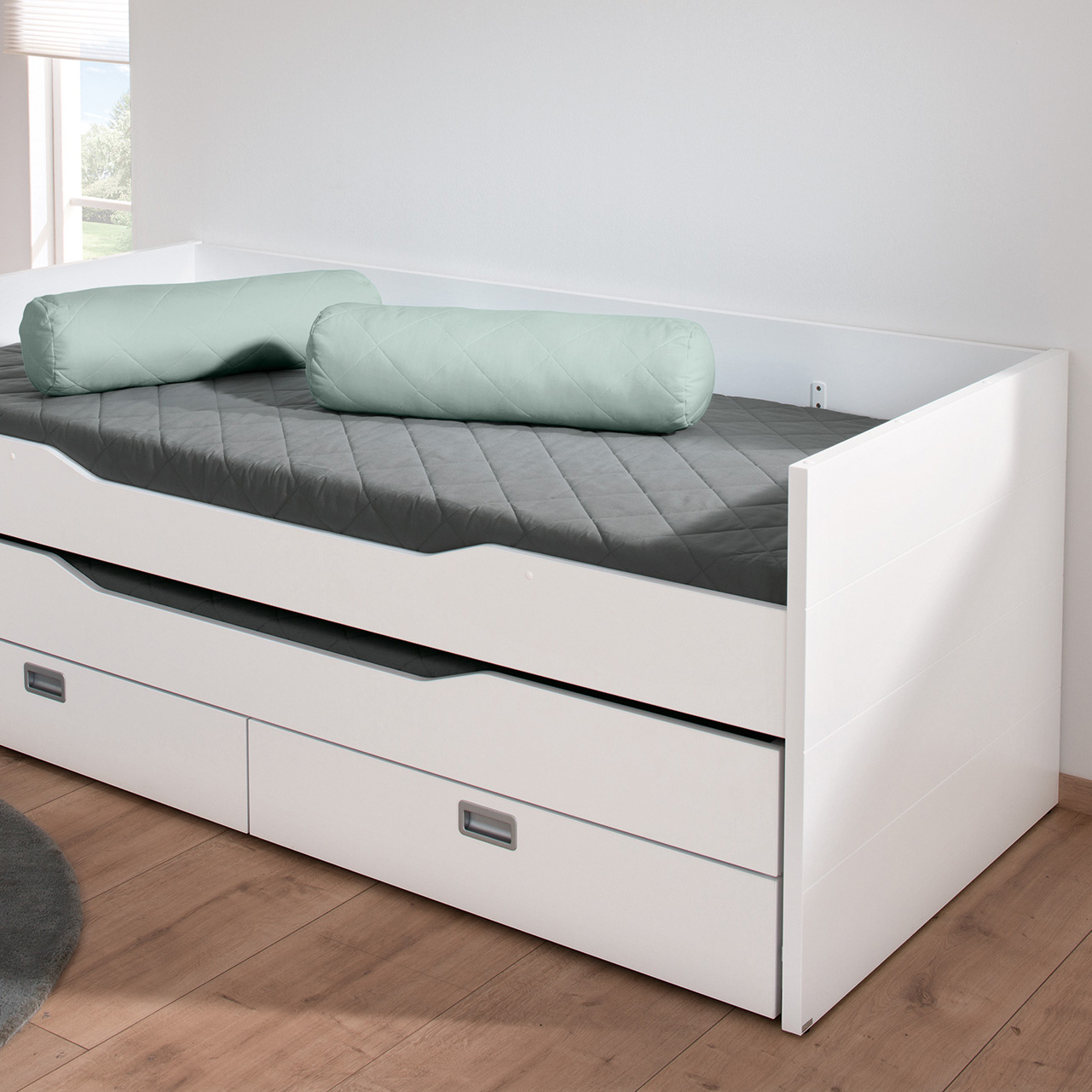 Kissenrolle aus Baumwolle Pastellgrün