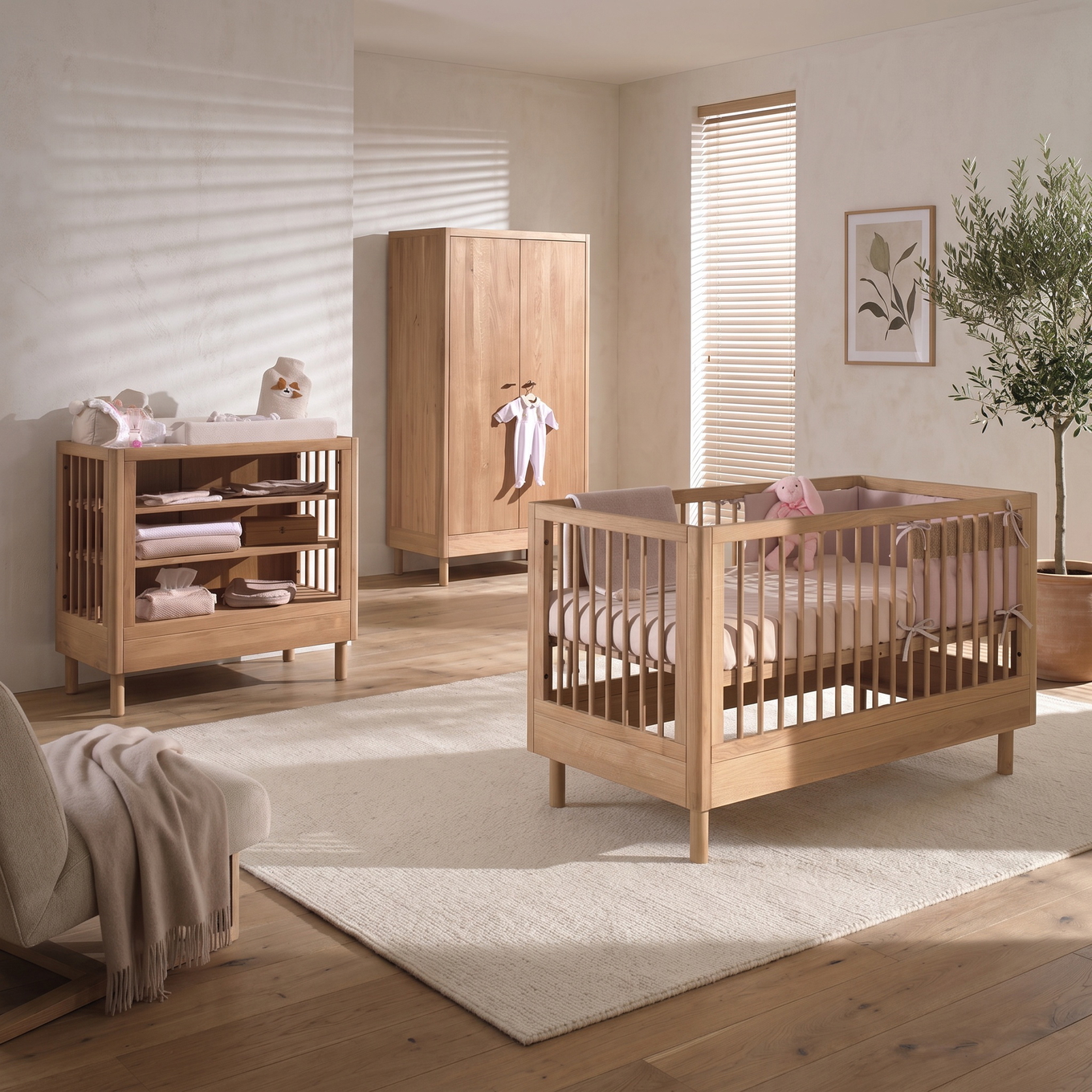 Babyzimmer Forrest Eiche 3-teilig Set B #2