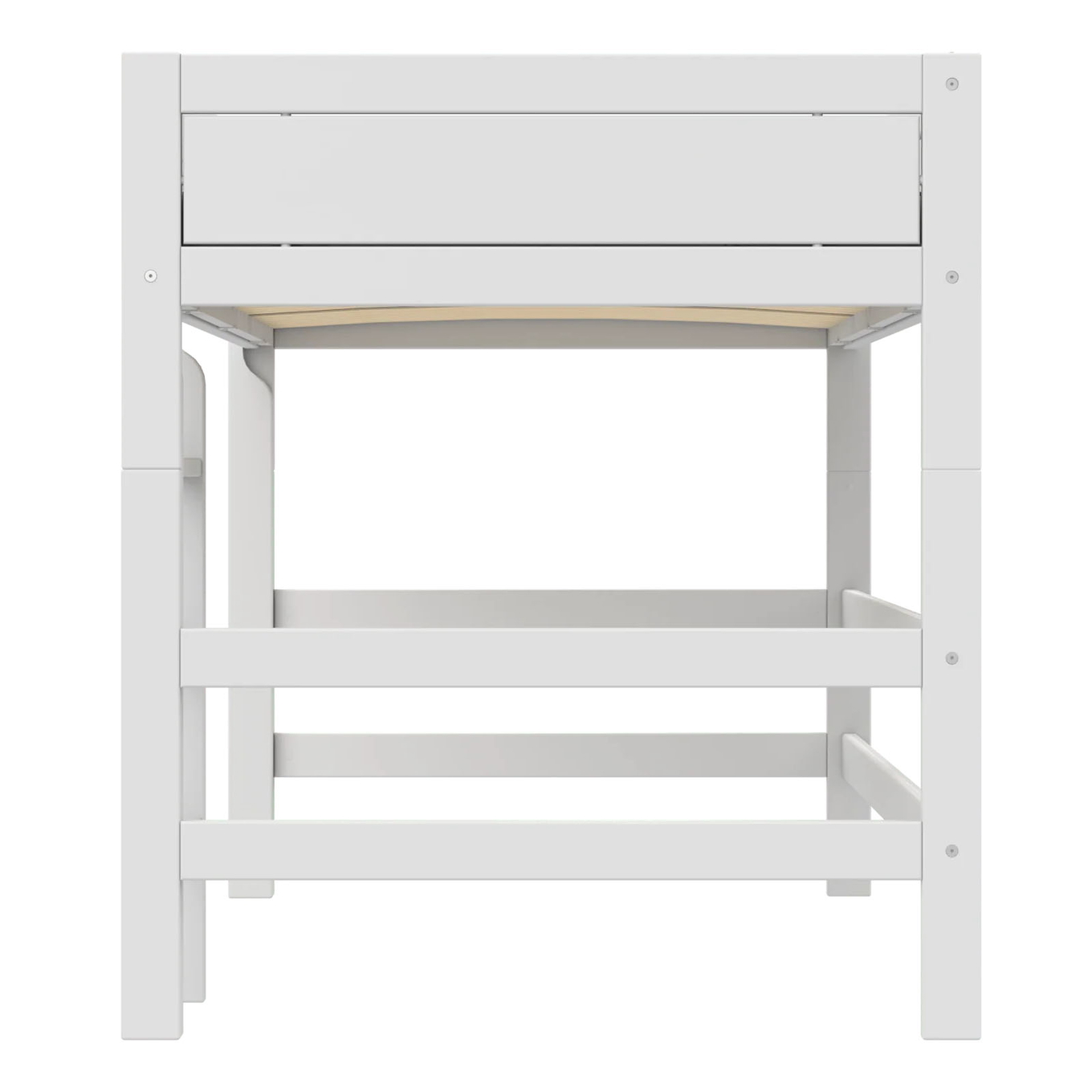 Mittelhohes Bett Lifetime 120 Rollrost, Weiss 4