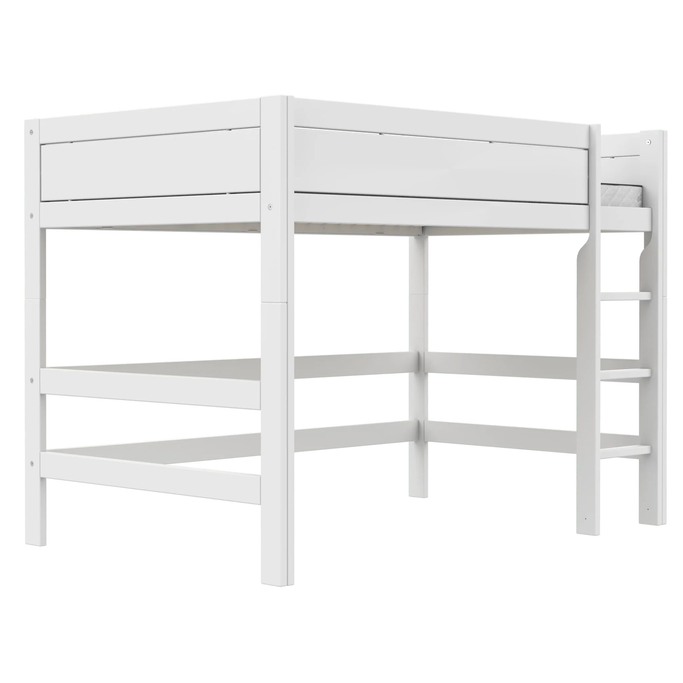 Mittelhohes Bett Lifetime 120 Rollrost, Weiss