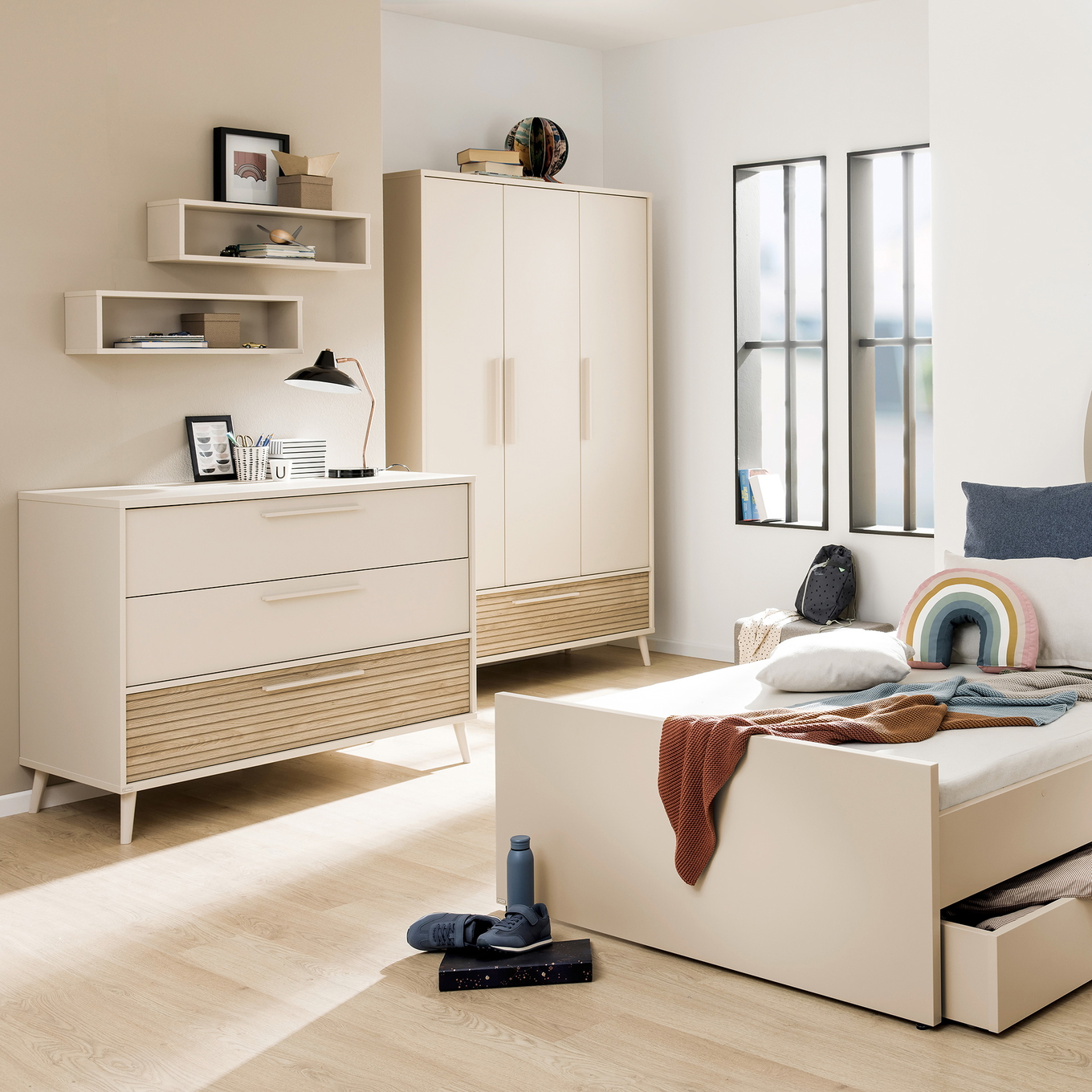 Kleiderschrank Eefje 3-türig, Groovy Oak 5
