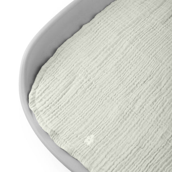 Wickelunterlage Musselin 2er Set Mintgrün 4