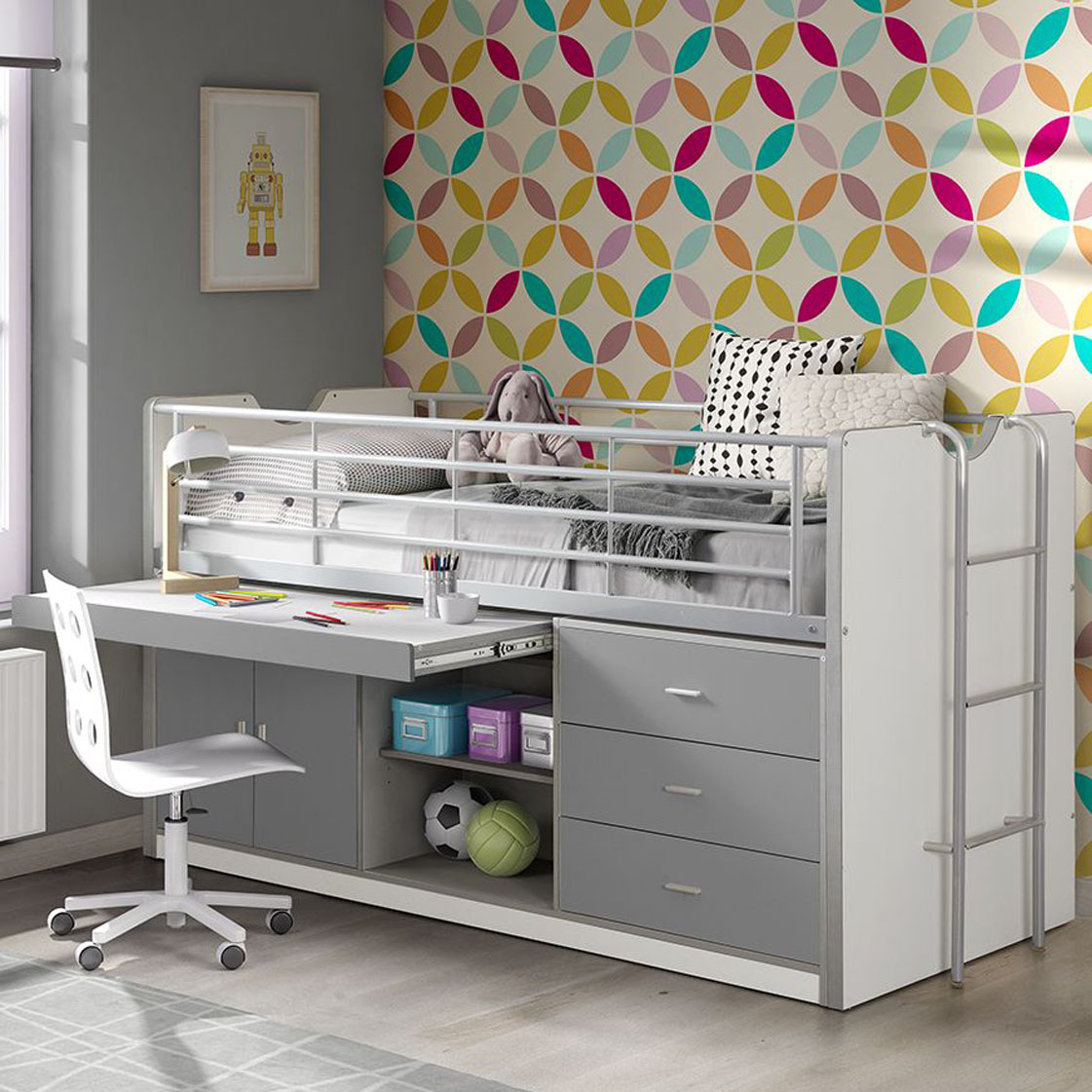 Kombibett Halbhoch Bonny Grau #2