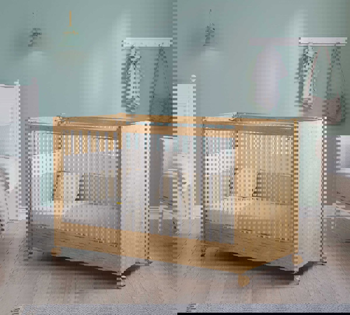 Babybett 2 in 1 Eiche 3