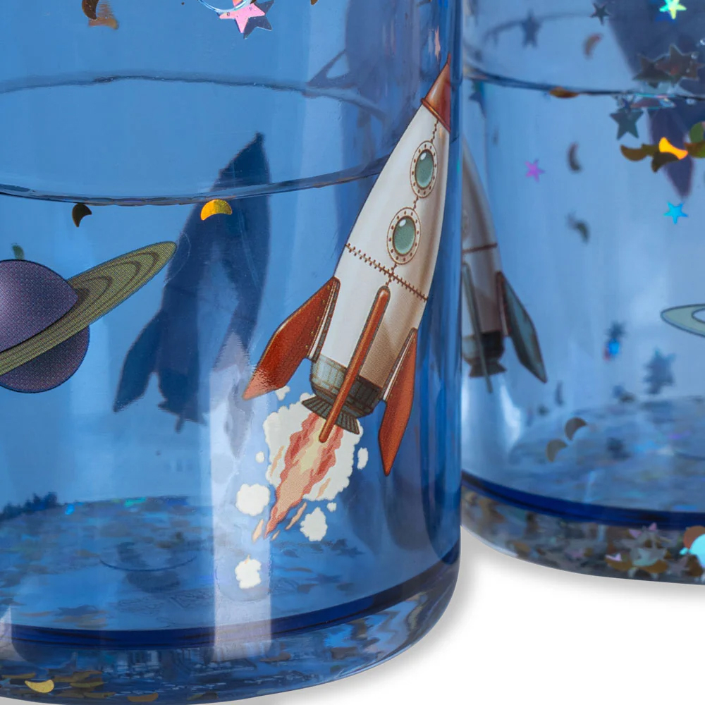 Becher 2er Set Space mit Glitzer #2