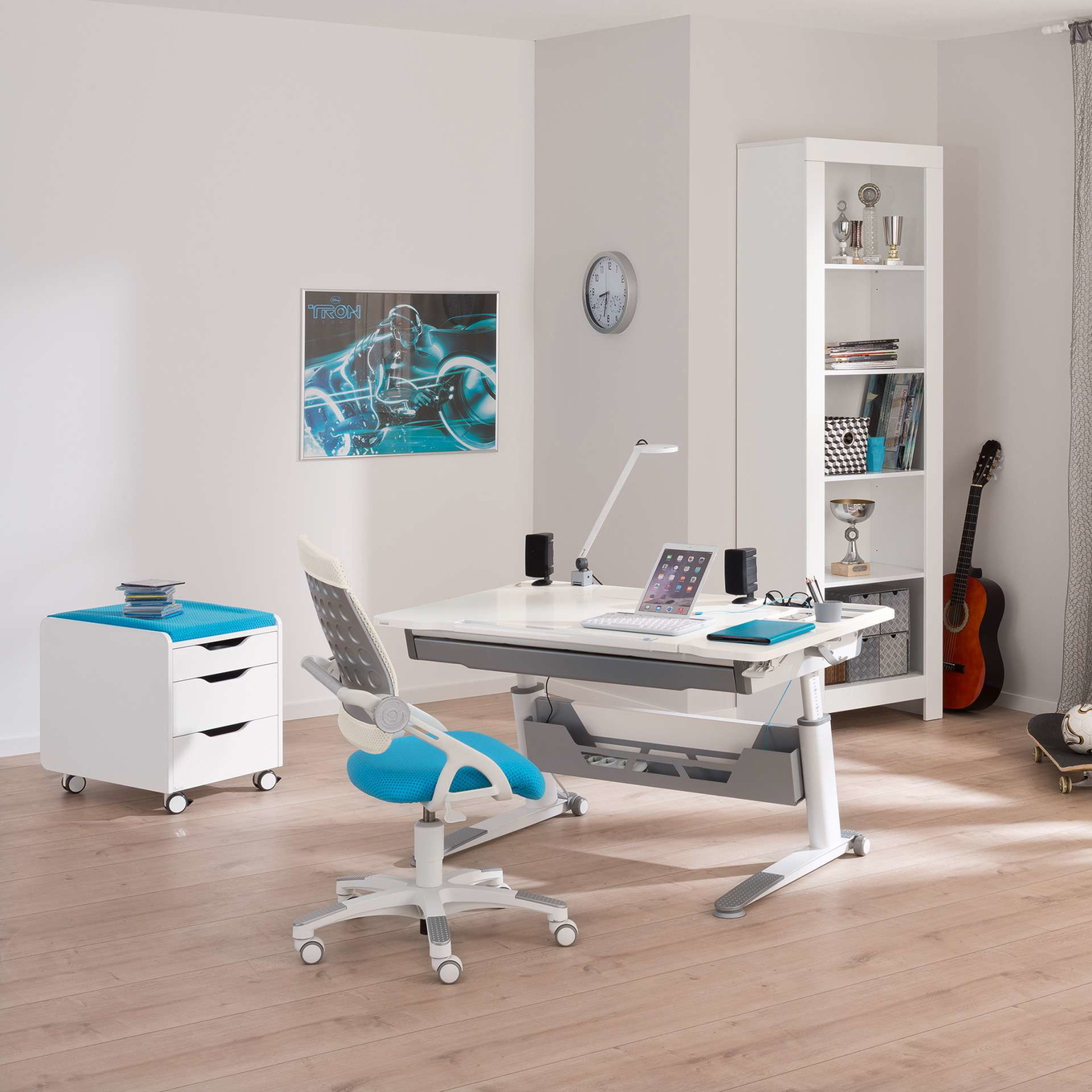 Sitzpolster mit 3D-Bezug Azurblau 3