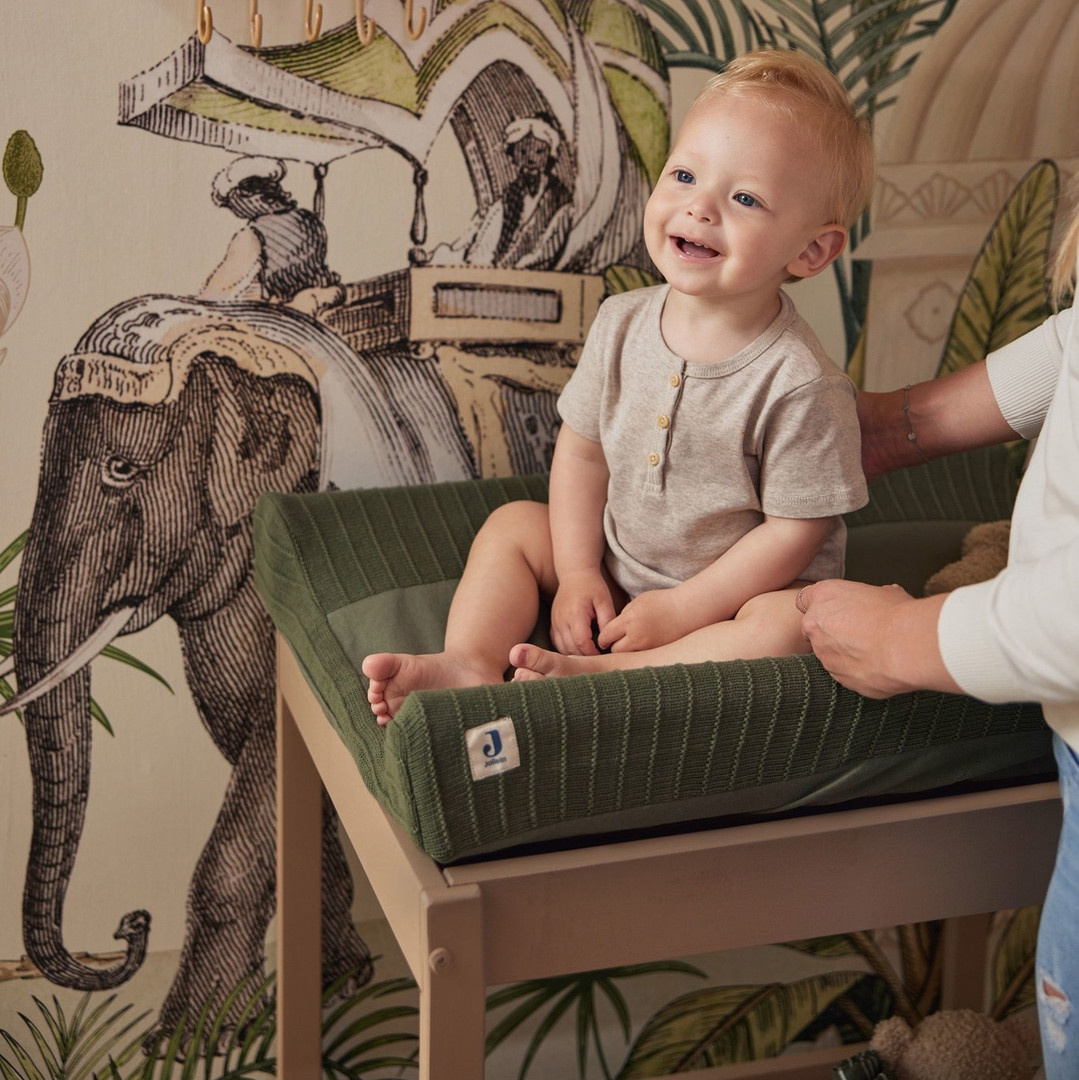 Wickelkissenbezug Strick Leaf Green #2