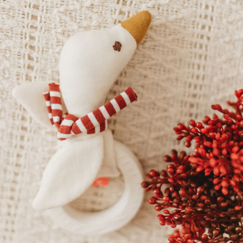 Beissring Gans mit Rassel 4