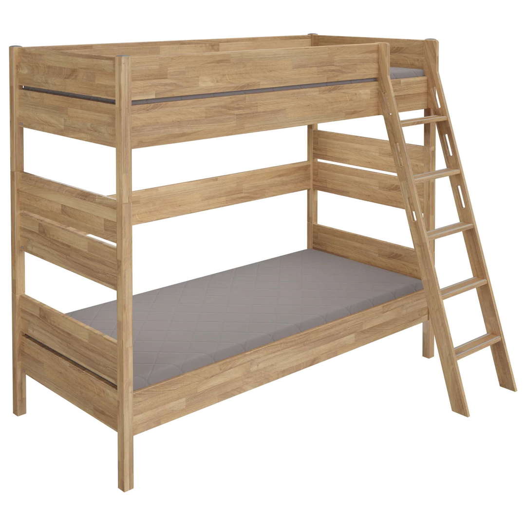 Hohes Etagenbett Sten Holz, mit Schrägleiter