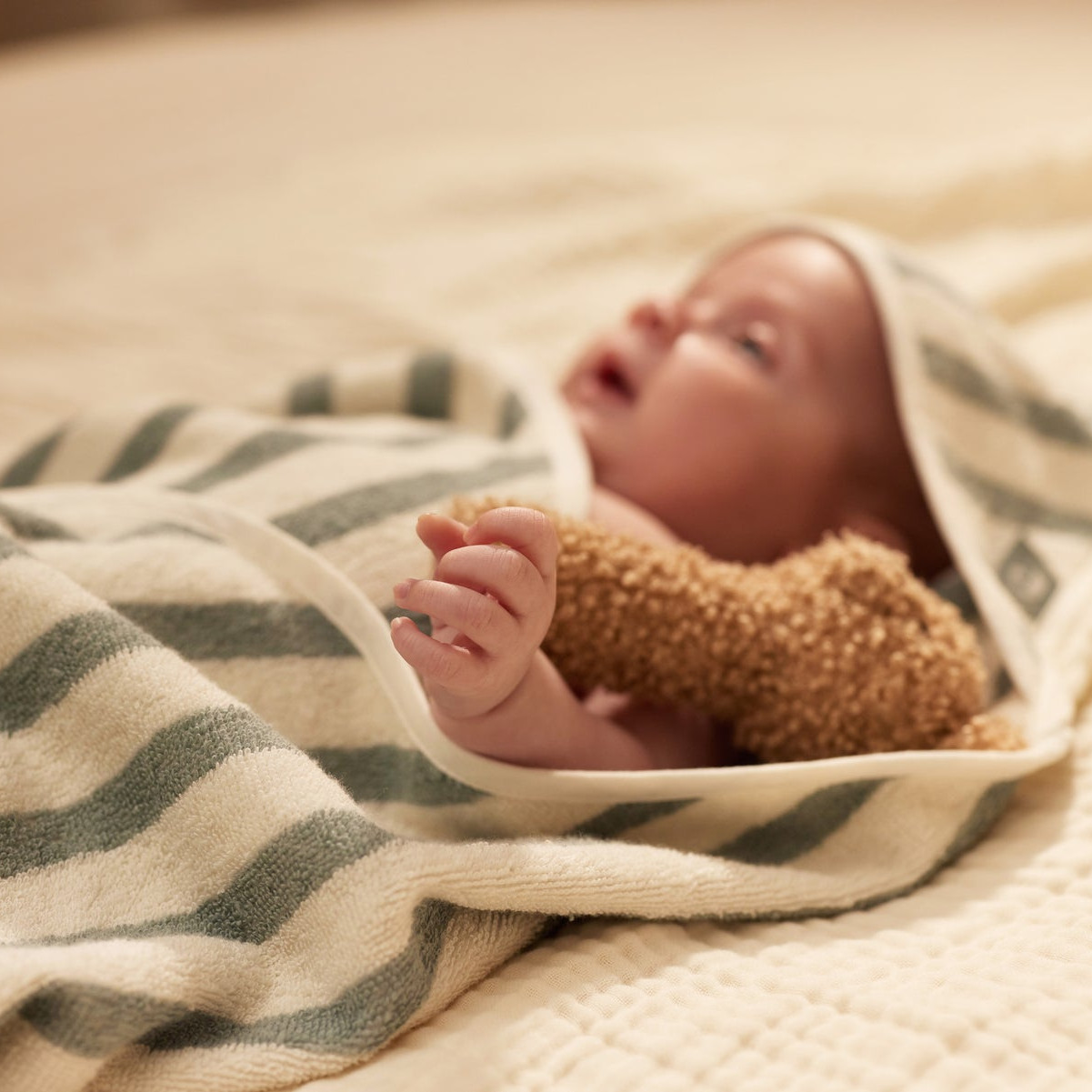 Kapuzenhandtuch Stripe Sea Green 3