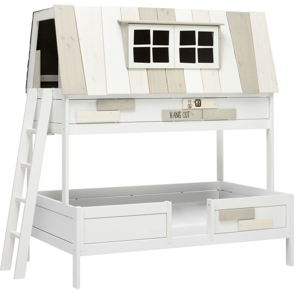 Abenteuerbett My Hangout 120 als Etagenbett Weiss