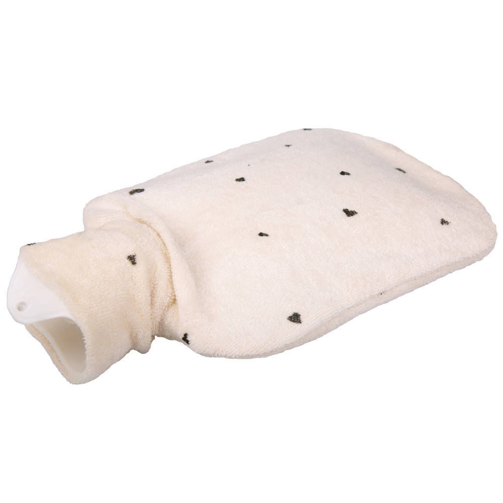 Gummibettflasche mit Bezug 185 Classic Hearts