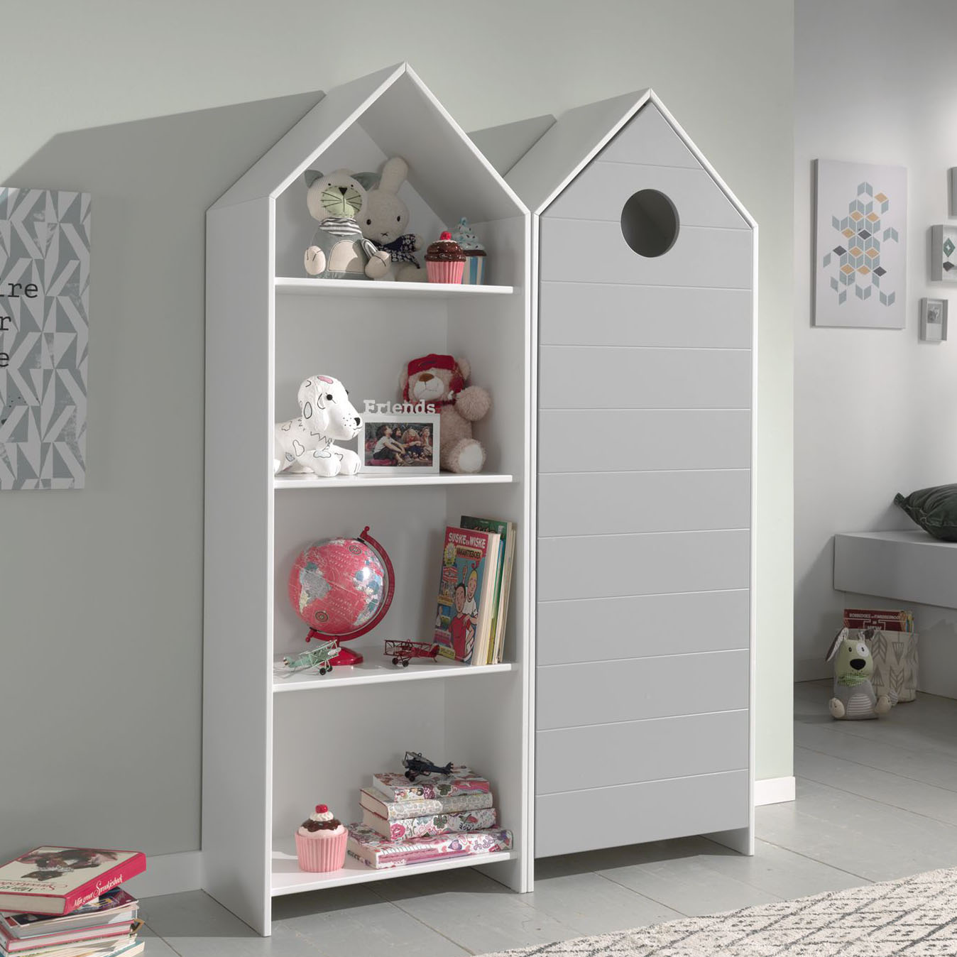 Regalschrank Casami 2-teilig Set Grau #2