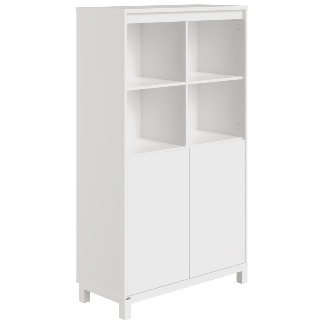 Regal Olli mit 2 Türen unten Weiss