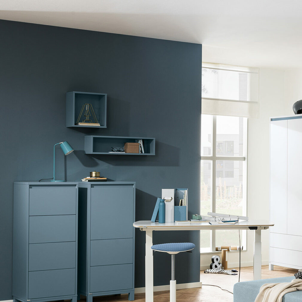 Wandregal Rechteckig Mattblau #2