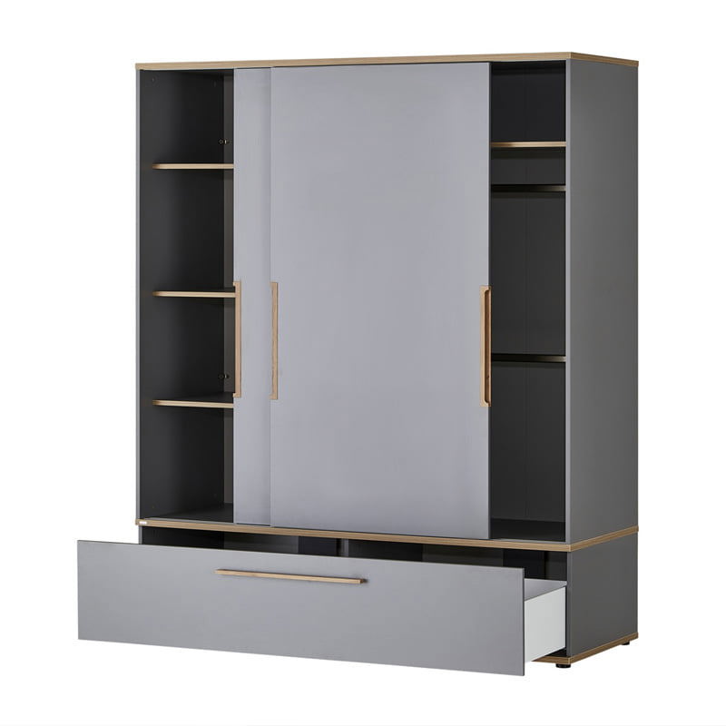 Kleiderschrank Sten mit Schiebetür, Breit 8