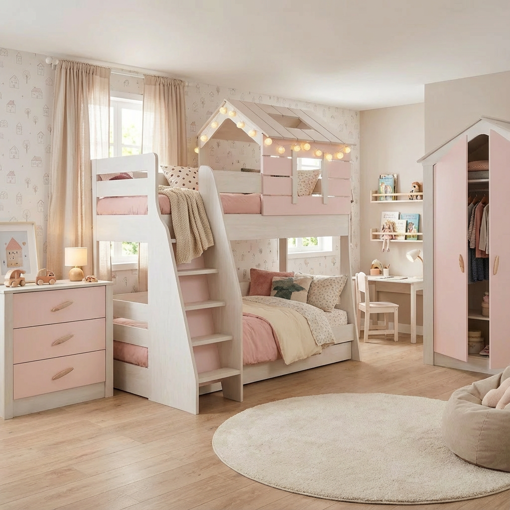 Etagenbett My House Pink 3