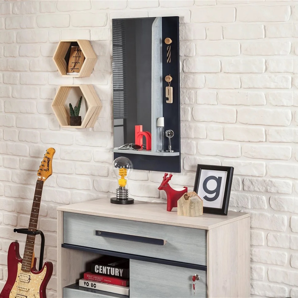 Wandspiegel Trio mit Regal 2