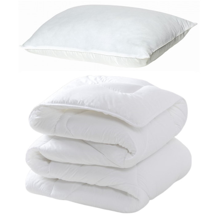 Duvet und Kissen Set Mikrofaser 160x210 - 50x70cm