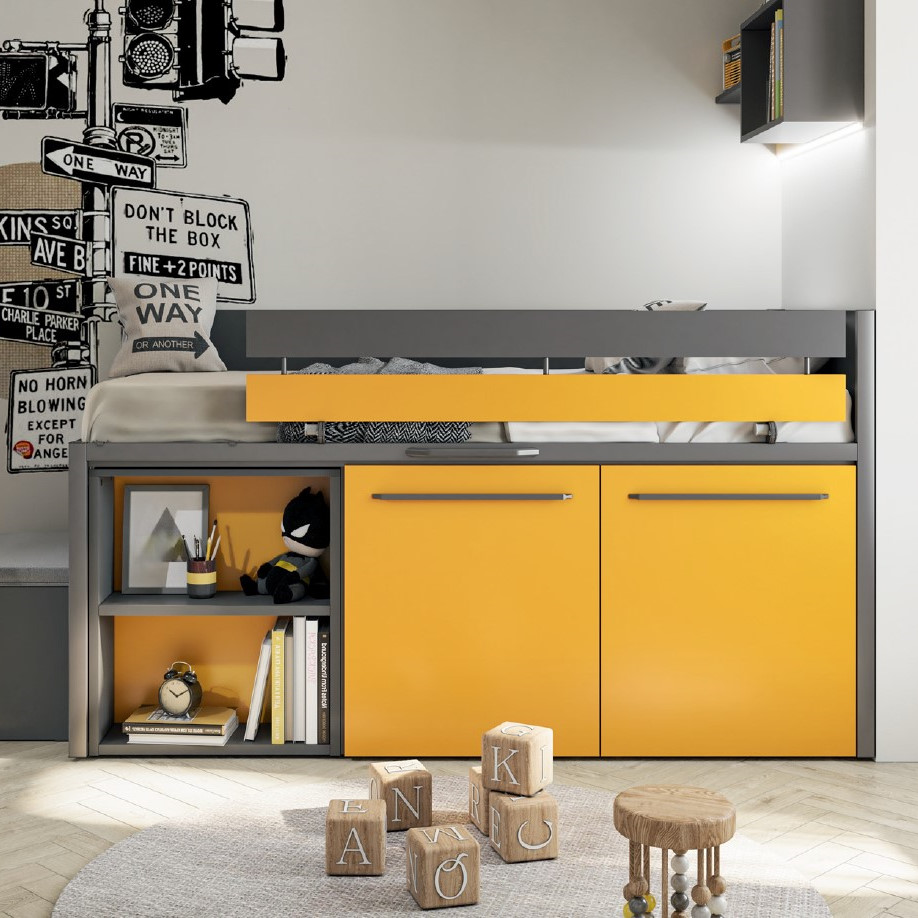 Halbhohes Bett Sky Lite Gelb #2