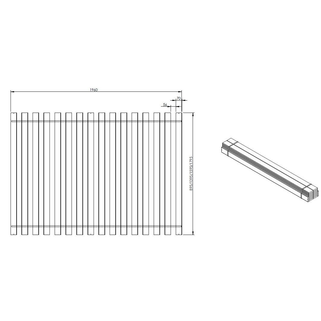 Rolllattenrost Vipack mit 16 Leisten 90x200cm #2