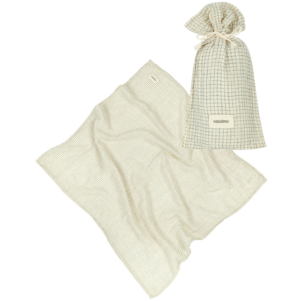 Spucktuch Wabi Sabi Blue Grid