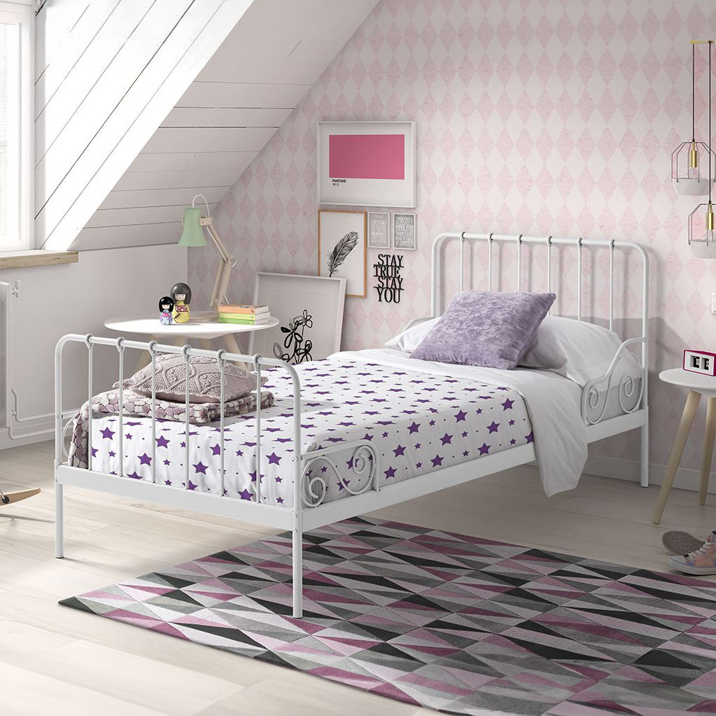 Metallbett Alice Weiss 2