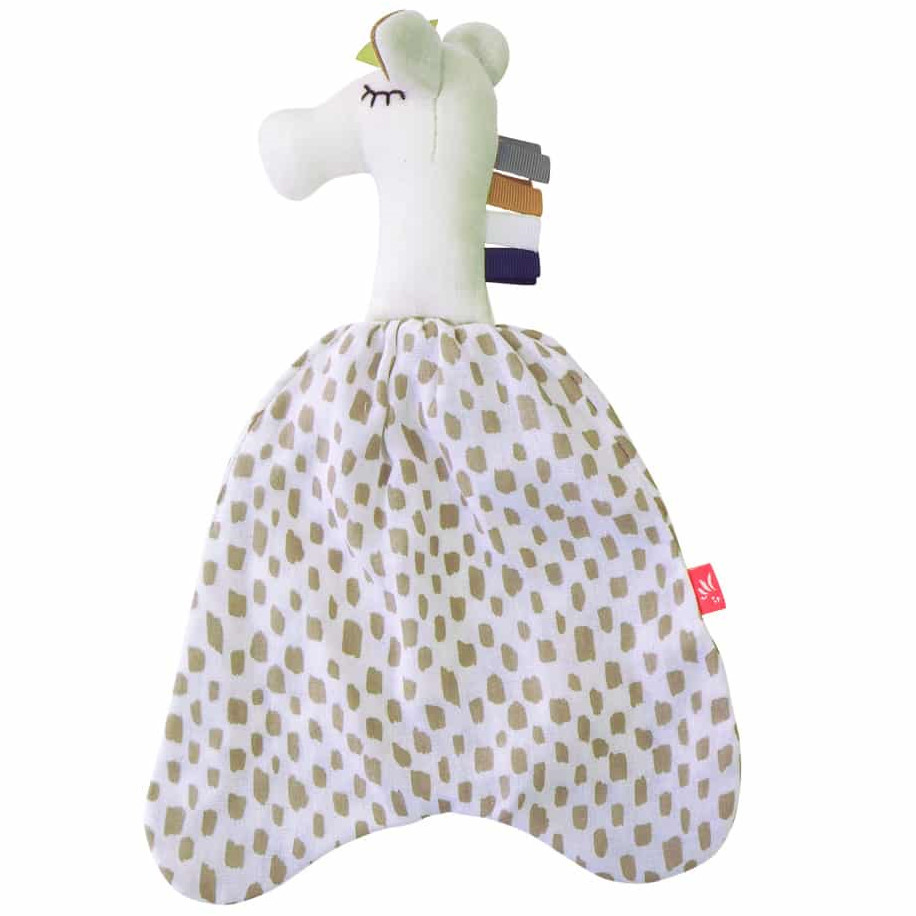 Schmusetuch Giraffe Punkte