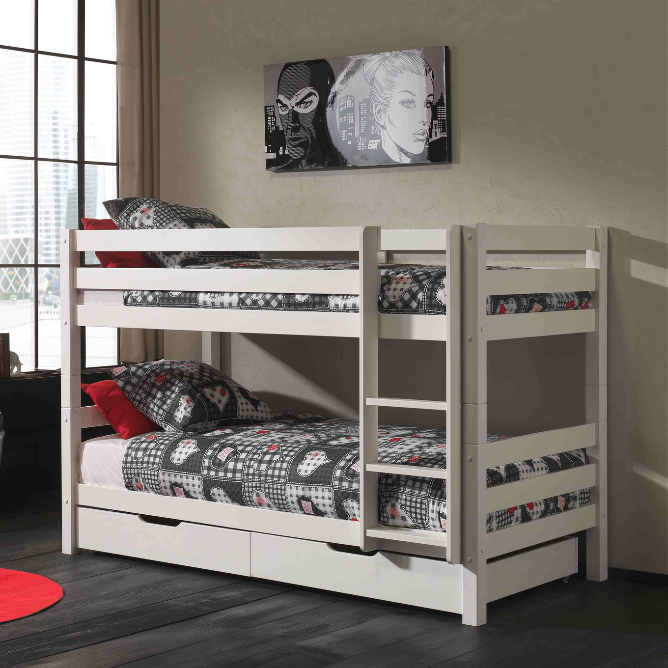 Etagenbett Pino inkl. 2 Schubladen Weiss #2