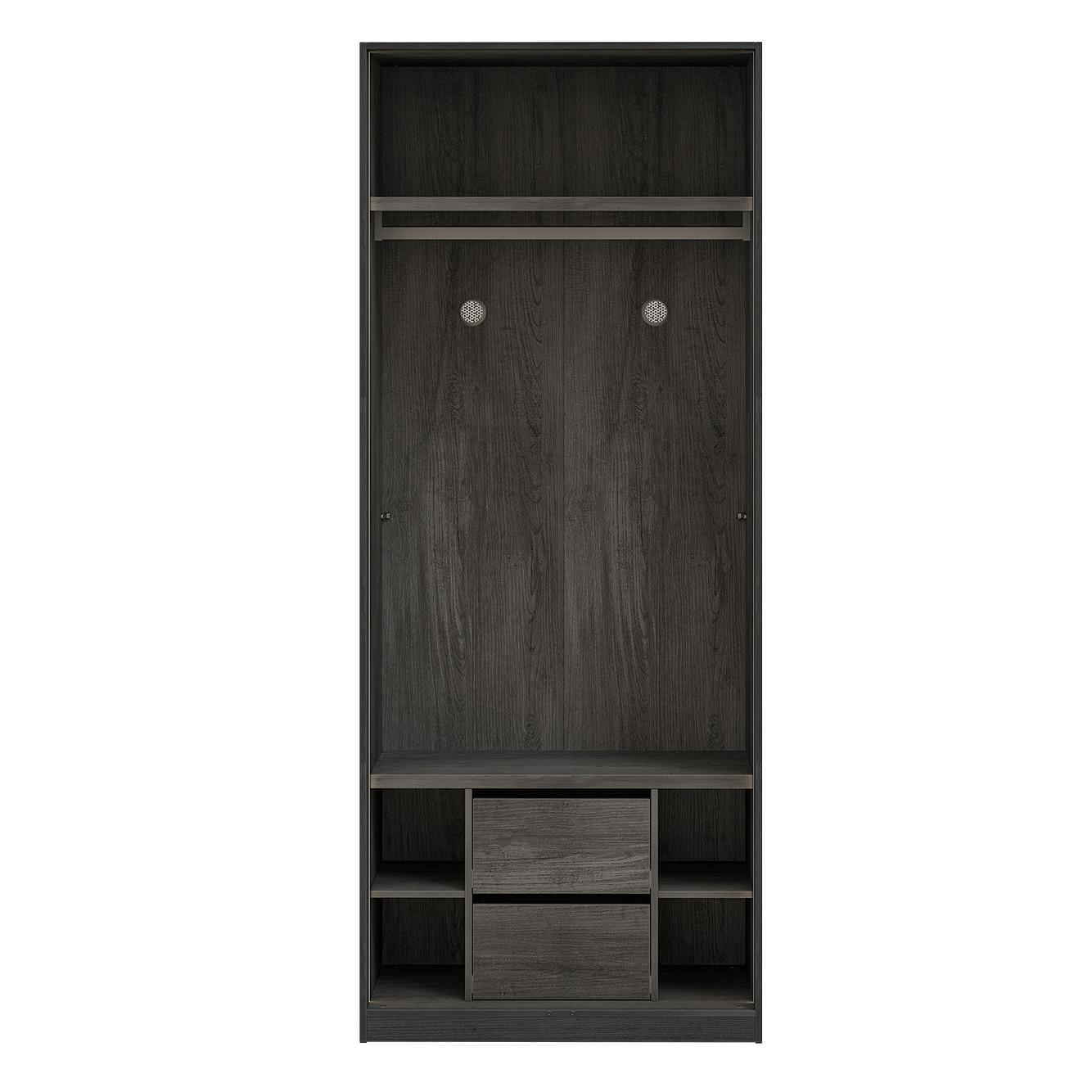 Kleiderschrank Black Glass Door 2-türig 5