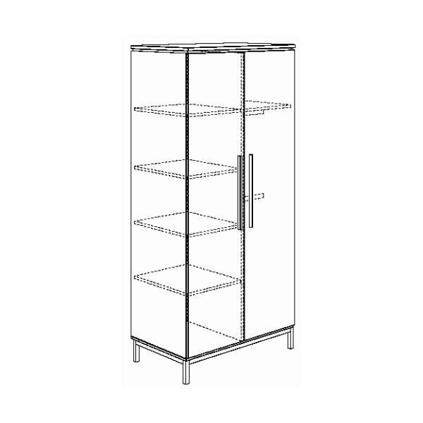 Kleiderschrank Benne 2-türig 6