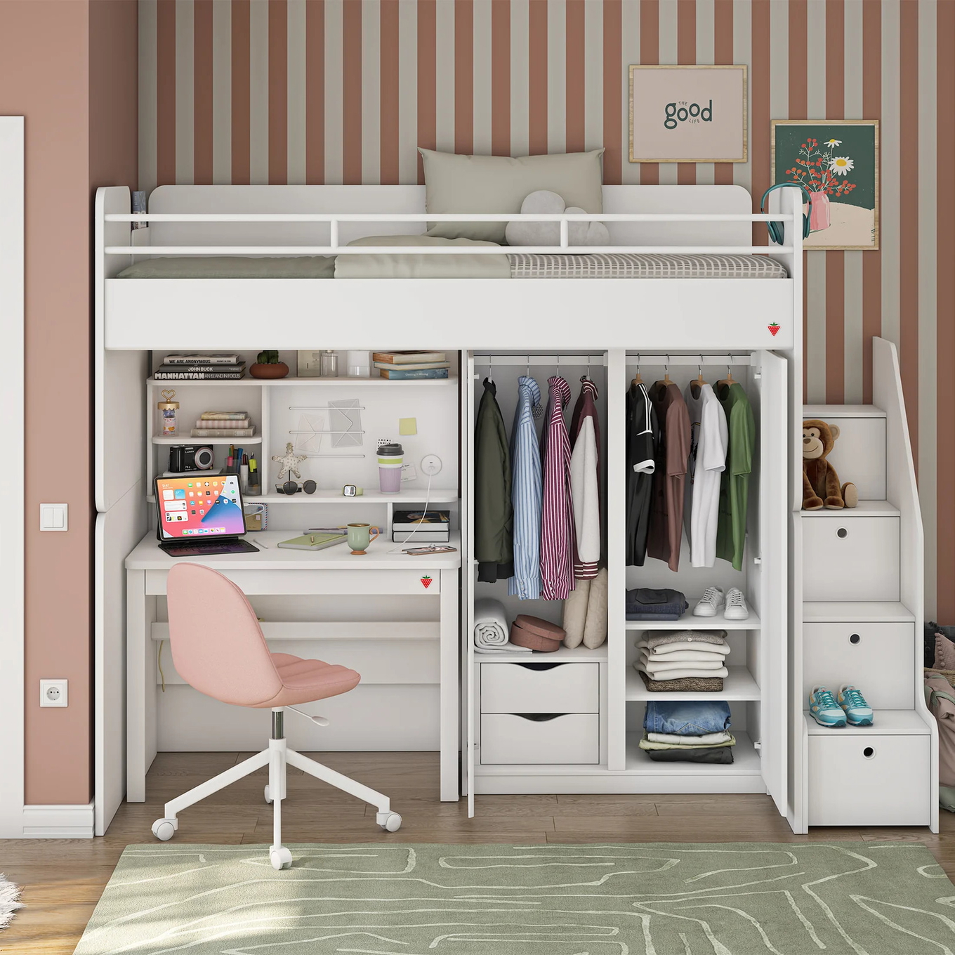 Hochbett Studio Set Weiss, Set 3 #2