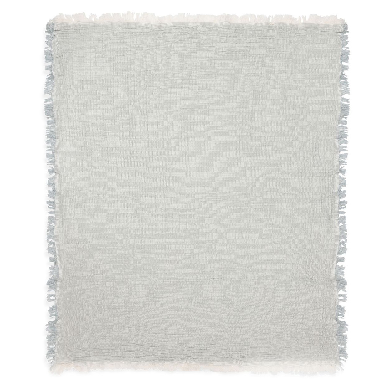 Babydecke Fringe Stripe Sea Green 4