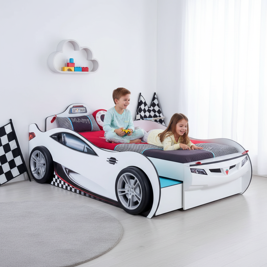 Autobett Coupe für 2 Weiss #2