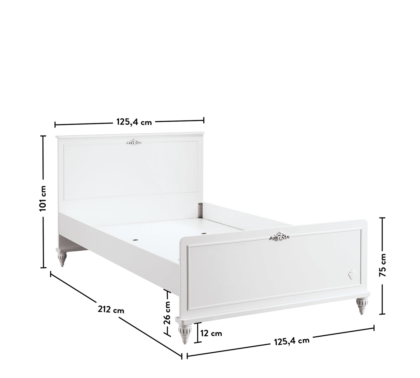 Bett Romantica Standard, 120 x 200 cm 5