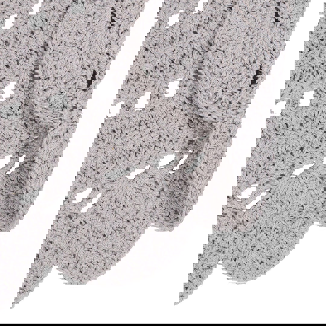 Häkelteppich Alma Hellgrau, 120 x 120 cm 4